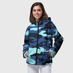 Ветровка с капюшоном женская Камуфляж спецназа, цвет: 3D-черный — фото 2
