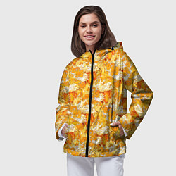 Ветровка с капюшоном женская Пивной шторм, цвет: 3D-черный — фото 2