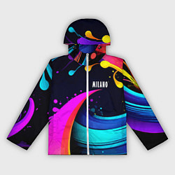 Ветровка с капюшоном женская Neon abstraction - Milano, цвет: 3D-белый