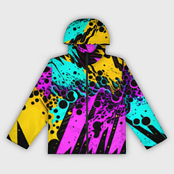 Женская ветровка Разноцветная неоновая абстракция - нейроарт