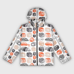 Женская ветровка Орнамент суши паттерн