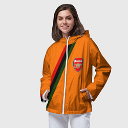 Ветровка с капюшоном женская Arsenal geometry steel, цвет: 3D-белый — фото 2
