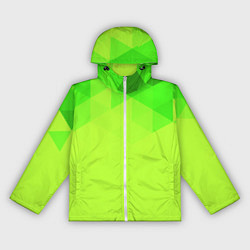 Женская ветровка Кислотная геометрия лайм
