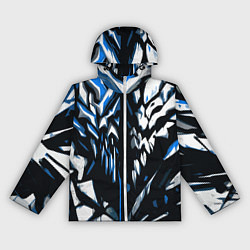 Женская ветровка White and blue abstraction on a black background