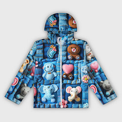 Женская ветровка Слоники на пэчворк