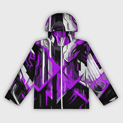 Женская ветровка White and purple abstraction on a black background