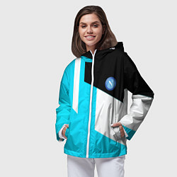 Ветровка с капюшоном женская Napoli geometry fc, цвет: 3D-белый — фото 2