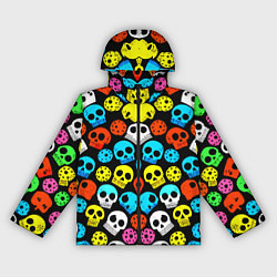 Женская ветровка Прикольный цветной паттерн из черепков - нейроарт