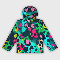 Женская ветровка Кислотный зеленый леопардовый камуфляж