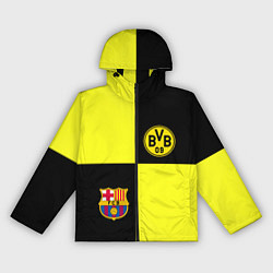 Ветровка с капюшоном женская Barcelona x Borussia, цвет: 3D-черный