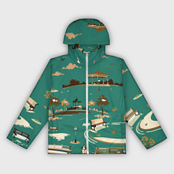 Женская ветровка Осенний городской парк