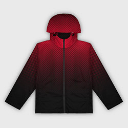 Женская ветровка Градиент красно-чёрный текстурированный