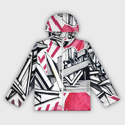 Женская ветровка Скетч архитектуры - акварельная абстракция