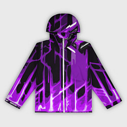 Женская ветровка Abstract purple stripes on a black background