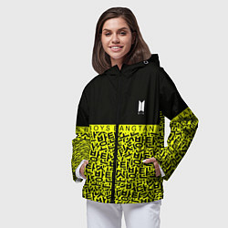 Ветровка с капюшоном женская BTS pattern kpop, цвет: 3D-черный — фото 2