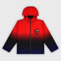 Ветровка с капюшоном женская Among us geometry gradient, цвет: 3D-черный