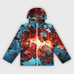 Женская ветровка Обломки абстрактных камней от взрыва