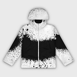 Ветровка с капюшоном женская Просто краски чёрные, цвет: 3D-белый