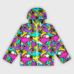 Женская ветровка Цветные акулы паттерн