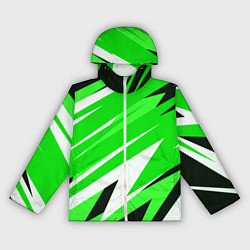 Женская ветровка Geometry stripes green