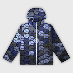 Женская ветровка Серо синие соты