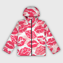 Женская ветровка Романтический отпечаток помады игривый макияж