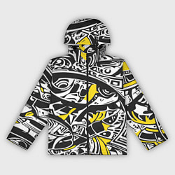 Женская ветровка Черно-желтый орнамент