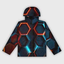 Женская ветровка Неоновые темно синие соты