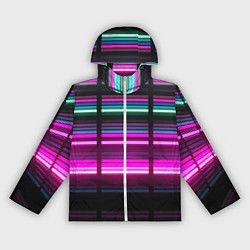 Женская ветровка Неоновые лучи текстура