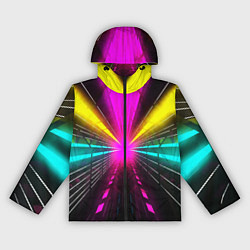Женская ветровка Неоновые лучи текстура