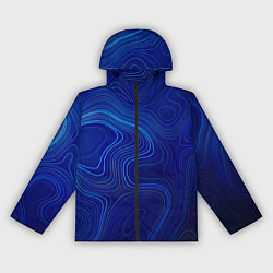 Женская ветровка Синяя топография