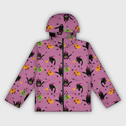 Женская ветровка Хэллоуин и кот ведьмы