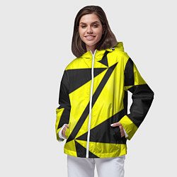 Ветровка с капюшоном женская Абстрактные стекло, цвет: 3D-белый — фото 2