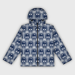 Ветровка с капюшоном женская Черепной паттерн, цвет: 3D-черный