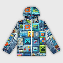 Женская ветровка Minecraft на пэчворк дениме