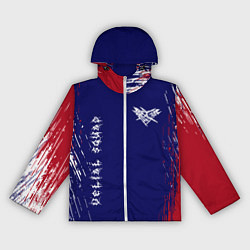 Женская ветровка Velial squad - red abstract