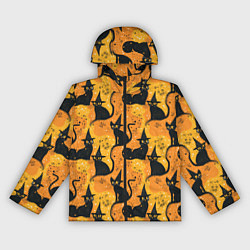 Женская ветровка Кошки в шляпах - паттерн