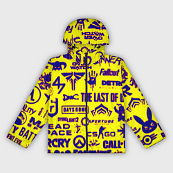 Женская ветровка Логотипы игр на жёлтом