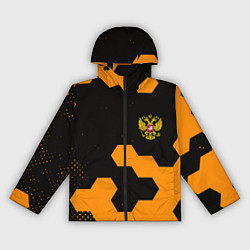 Ветровка с капюшоном женская Герф РФ соты броня, цвет: 3D-черный