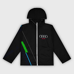 Ветровка с капюшоном женская AUDI geometry line, цвет: 3D-белый