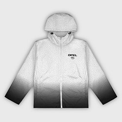 Женская ветровка Opel с эмблемой градиент чёрно-белый