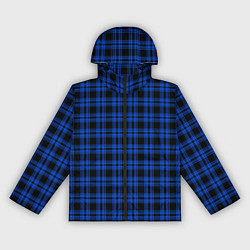 Женская ветровка Чёрно-синий полосы клетка