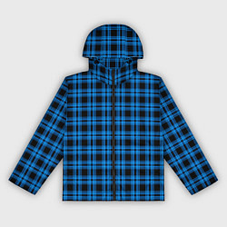 Женская ветровка Чёрно-голубой клетчатый