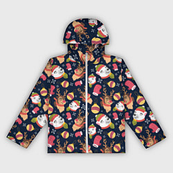 Женская ветровка Новогодний детский паттерн с животными
