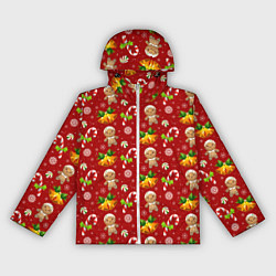 Женская ветровка Новогодний паттерн пряня