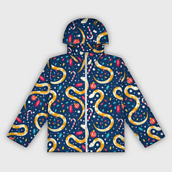 Женская ветровка Новогодний паттерн символ года 2025