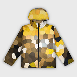 Женская ветровка Желто белая мозаика