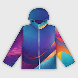 Ветровка с капюшоном женская Красивый градиент абстракция, цвет: 3D-белый