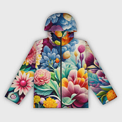 Женская ветровка Объемные цветы лето