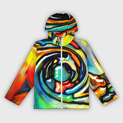 Женская ветровка Акварельные краски мозаика